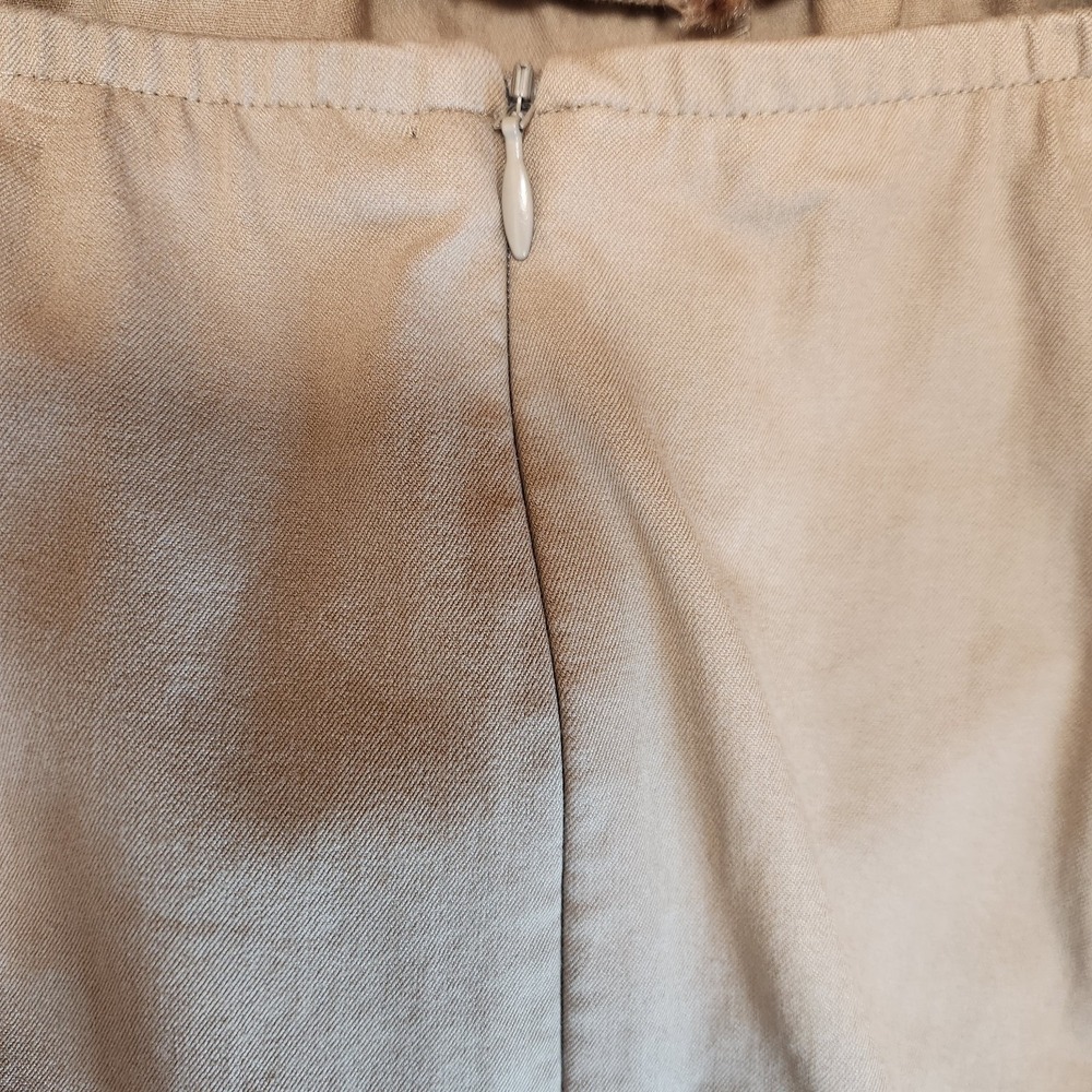 Eileen Fisher Stretch Pants Womens Size L Beige Organic Cotton Elastic Waistband - Picture 5 of 6